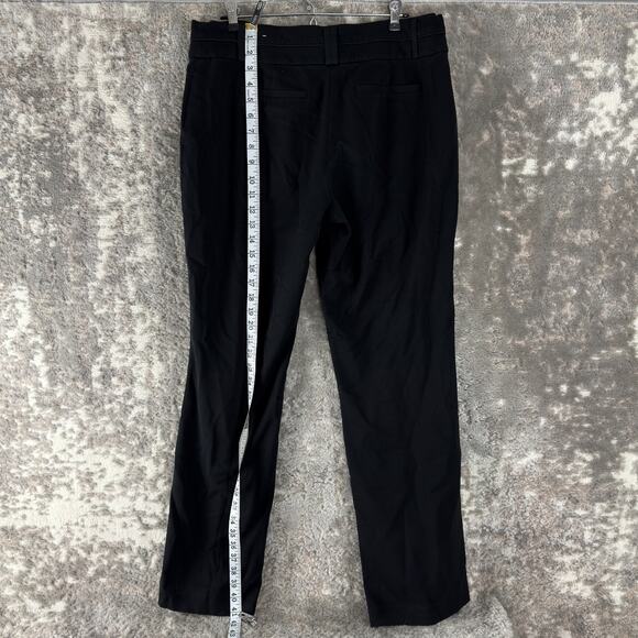 Maurices Size 9/10 Minimalist Casual Flat Front Pants Black Button Zip - Picture 2 of 11